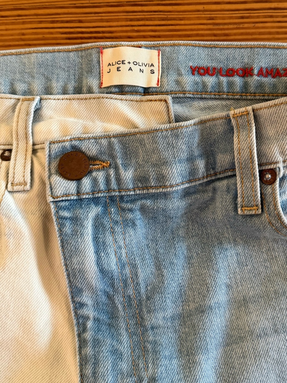 Alice + Olivia Two-Tone Jeans - Picture 6 of 11